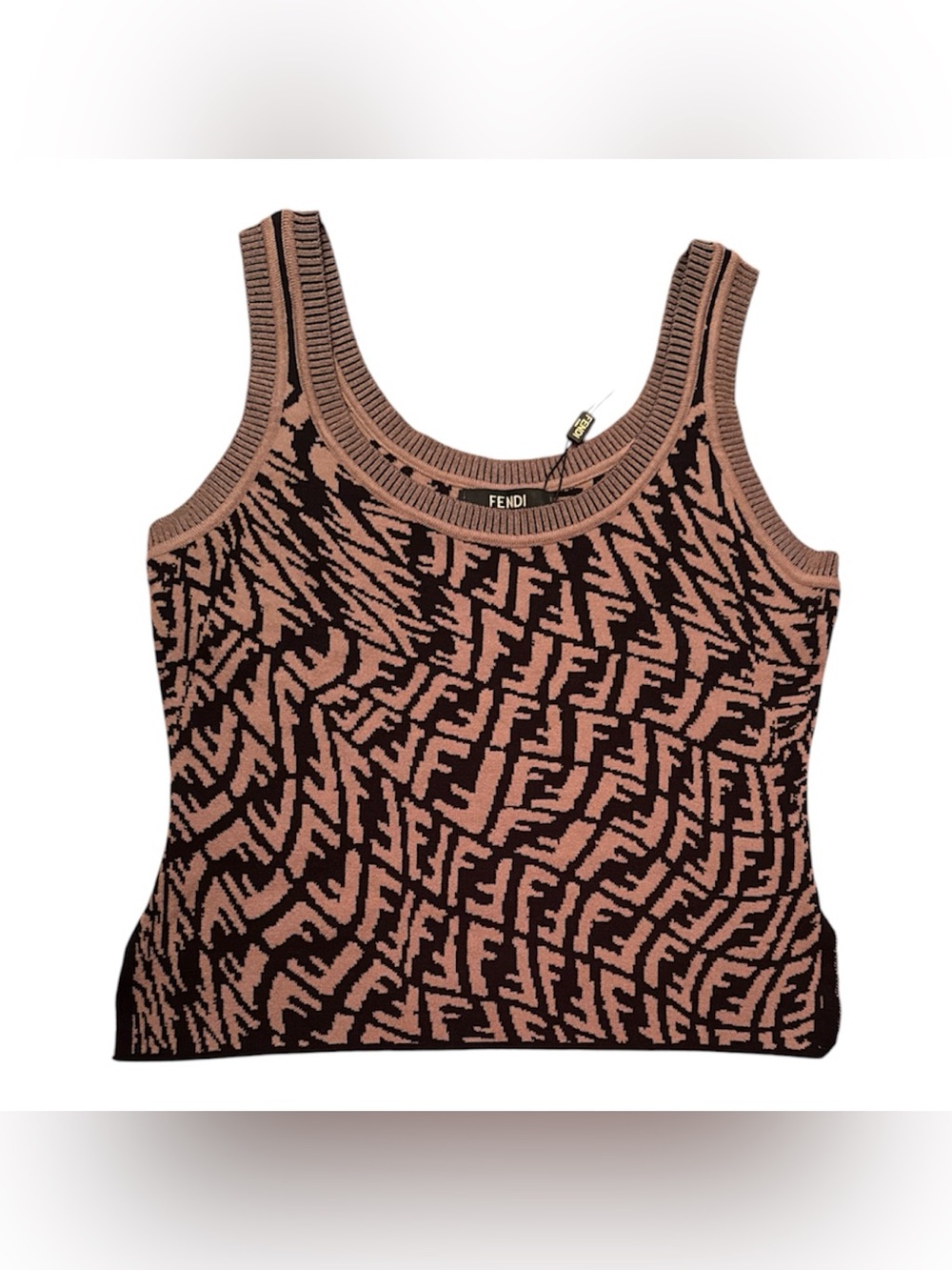 New with Tag! FF Brown FF Logo Knit Tank